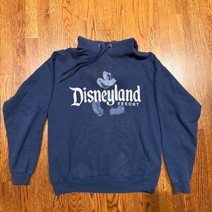 Vintage Mickey Mouse Disneyland navy hoodie sweatshirt size Large unisex